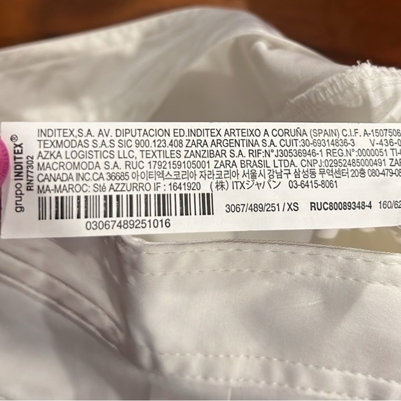 Zara women white wide leg high waist cargo pants size XS  NWT - Picture 11 of 11